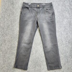 Mugsy Mag Jeans‎ Mens 38x30 Black Gray Slim Tapered Stretch Denim FLX4NKG